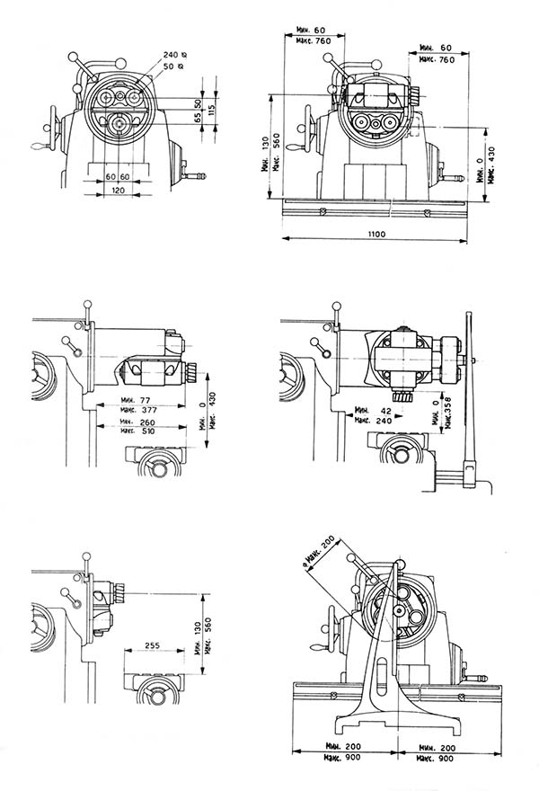 Присоединительные базы фрезерного верстата Schaublin 53
